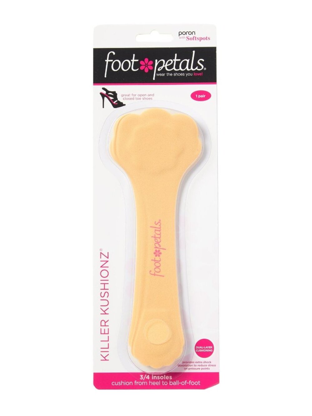Foot Petals Killer Kushionz(R) 3/4 Insoles in Solid Buttercup at Nordstrom